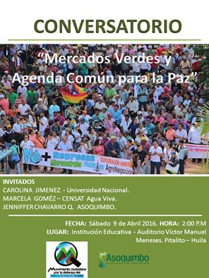 mercados verdes y agenda común para la paz